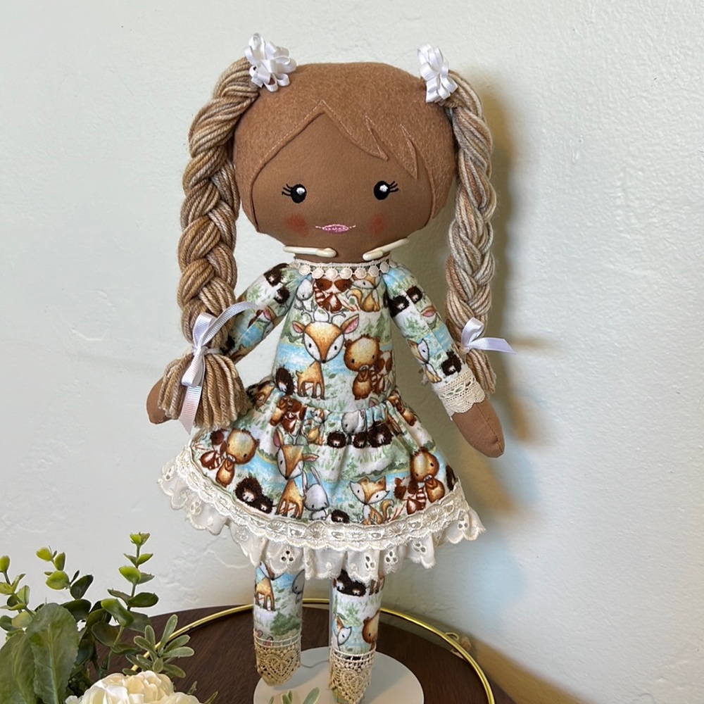 Handmade Cloth Rag Doll with skirt, Big Sister Doll, Birthday Gift Doll,…